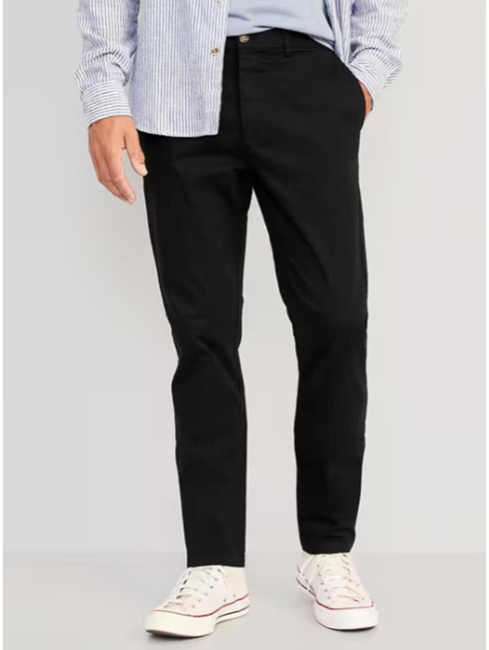 Old Navy Black Chino Pants Built in Flex Boy's Size M Elastic drawstring Waist